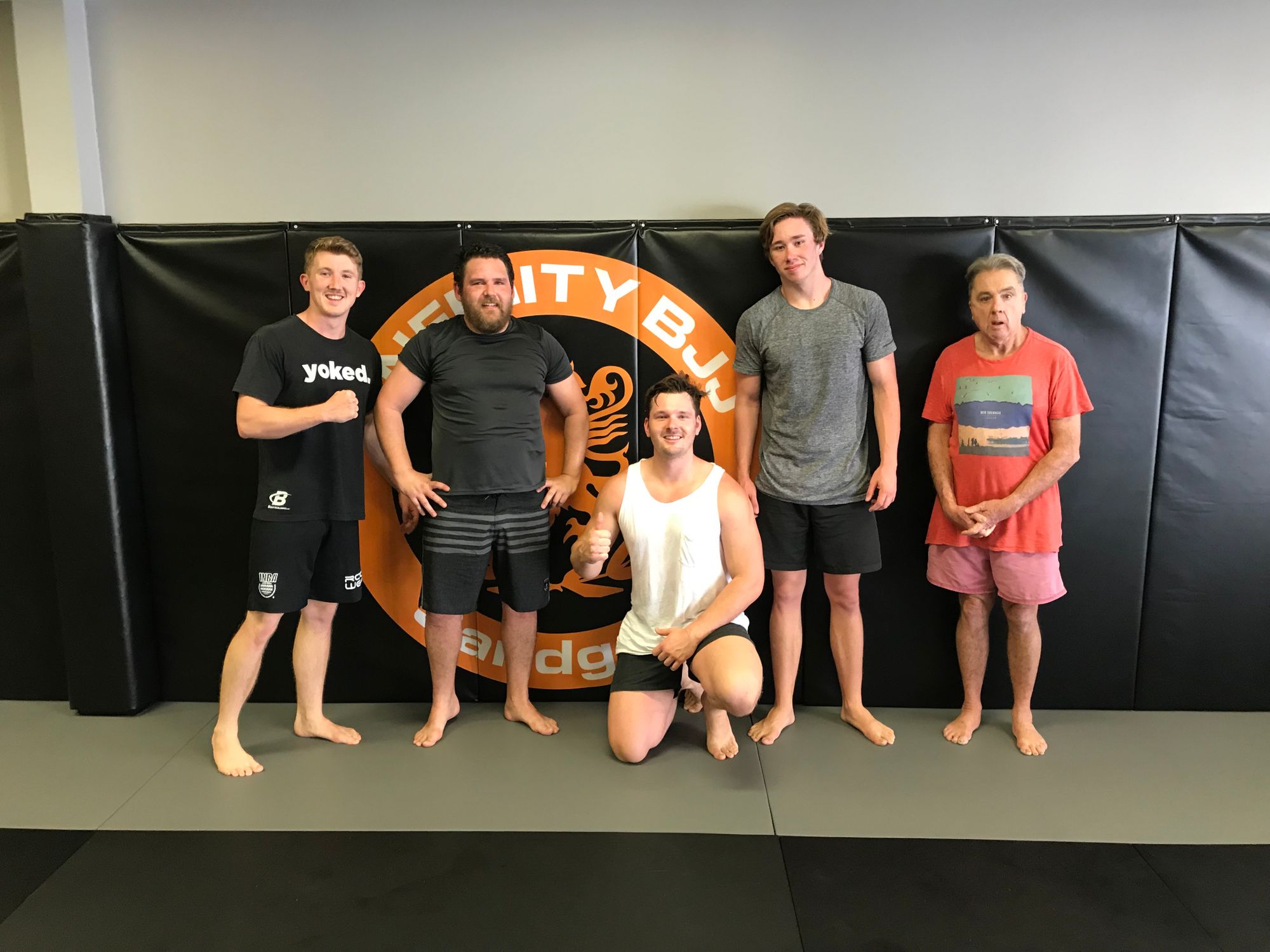 The crew after Infinity BJJ’s first ever training session.