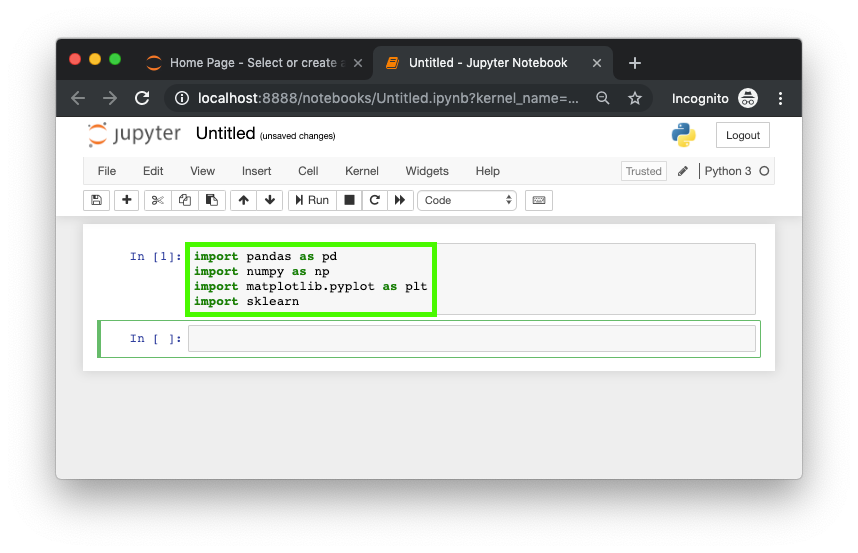 testing to see if our environment has been setup correctly by importing different packages in a jupyter notebook